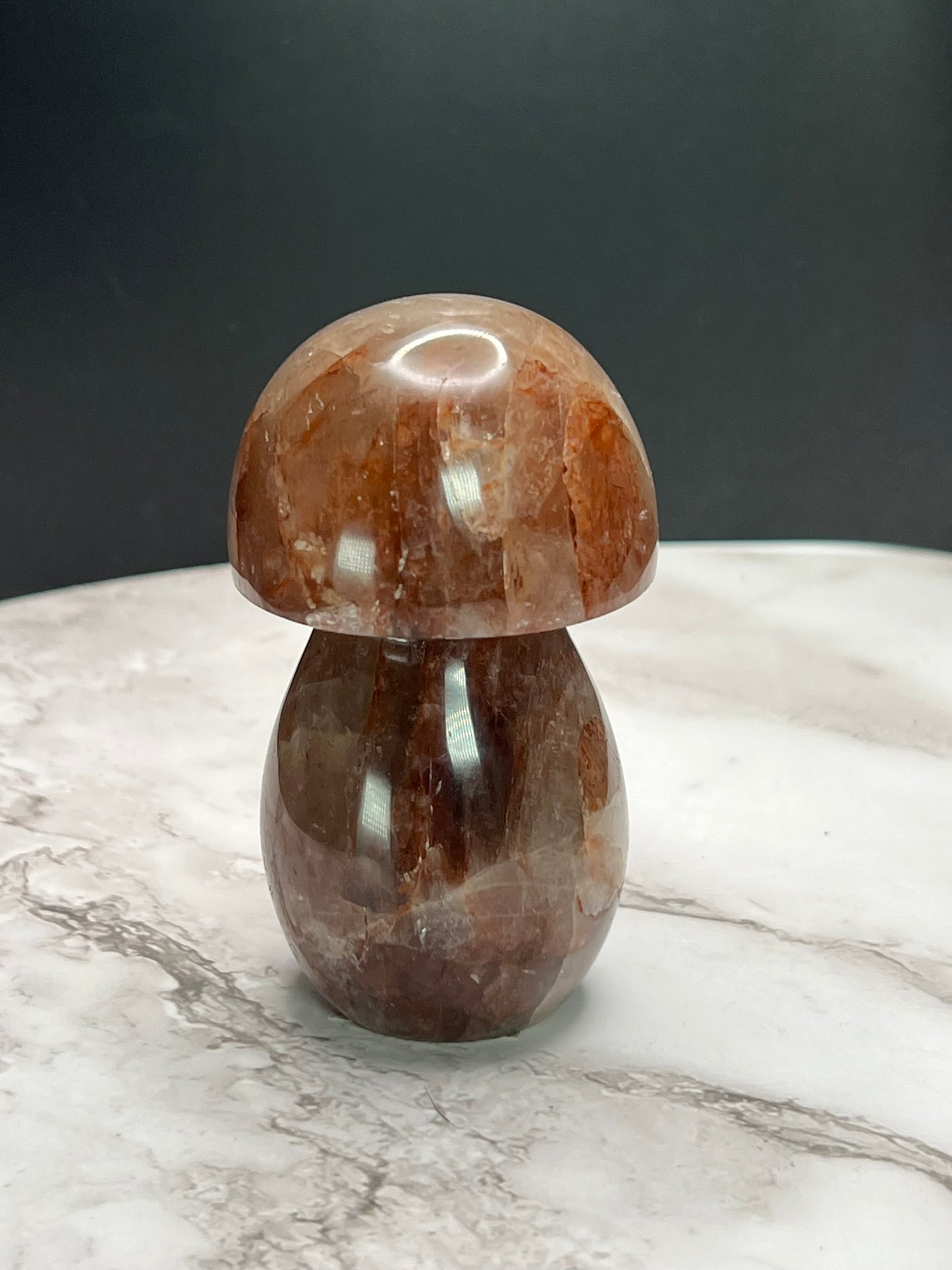 Fire Quartz Mushroom